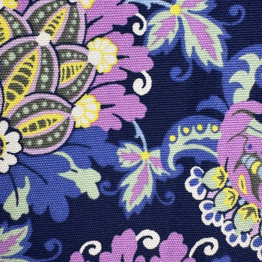 Talbots Navy Floral paisley canvas pencil skirt size 8